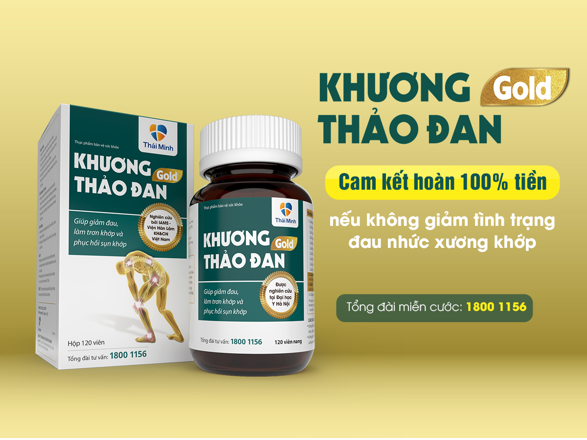 Khương Thảo Đan Gold cam kết: Hoàn lại 100% tiền nếu không giảm triệu chứng đau nhức xương khớp sau 2 tháng sử dụng